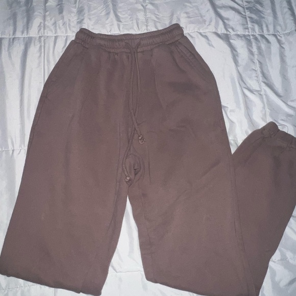 Drawstring Waist Solid Tan/Brown Sweatpants (women’s small) - Picture 3 of 5
